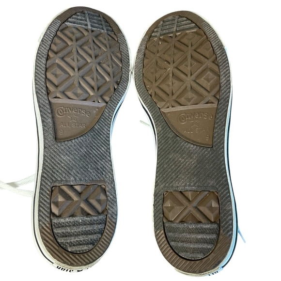 Converse Blue and White Canvas Sneakers with Rubber Toe Cap - Picture 4 of 8